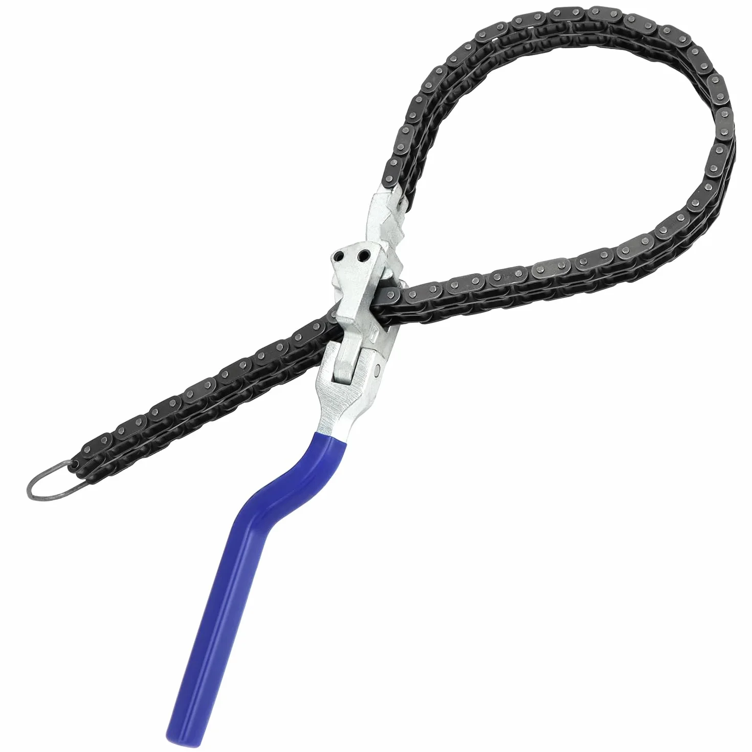 QWORK® Clé à Chaîne Filtre à Huile - Chaîne Duplex de 600 mm, Ø 60-195 mm - pour Auto-Moto Ouverture de filtres