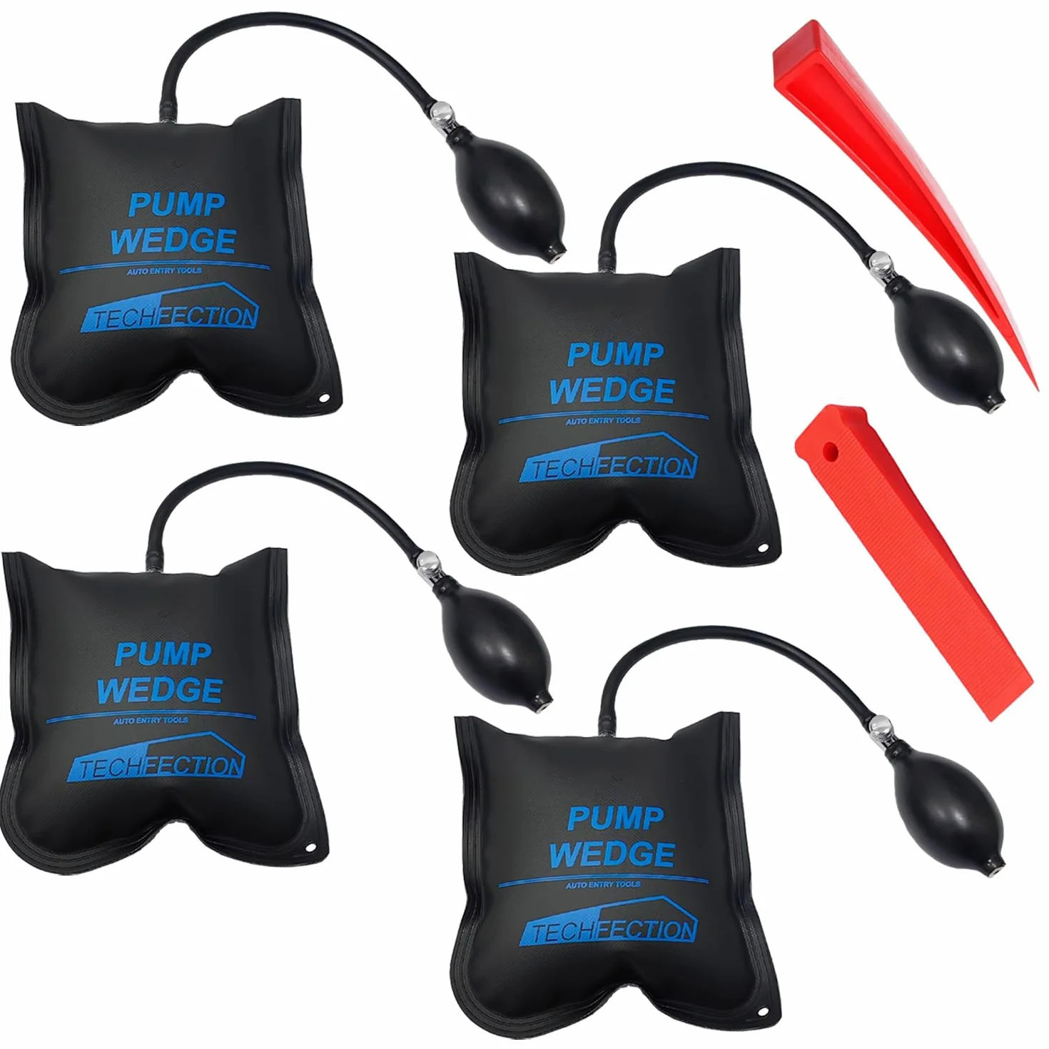 4pcs Pompe à Air Wedge Coussin Gonflable Coussin De Montage Coussin Soulever Outil Alignement pour Installation des Portes Fenêtres Meubles Réfrigérateur Réparation Automobile