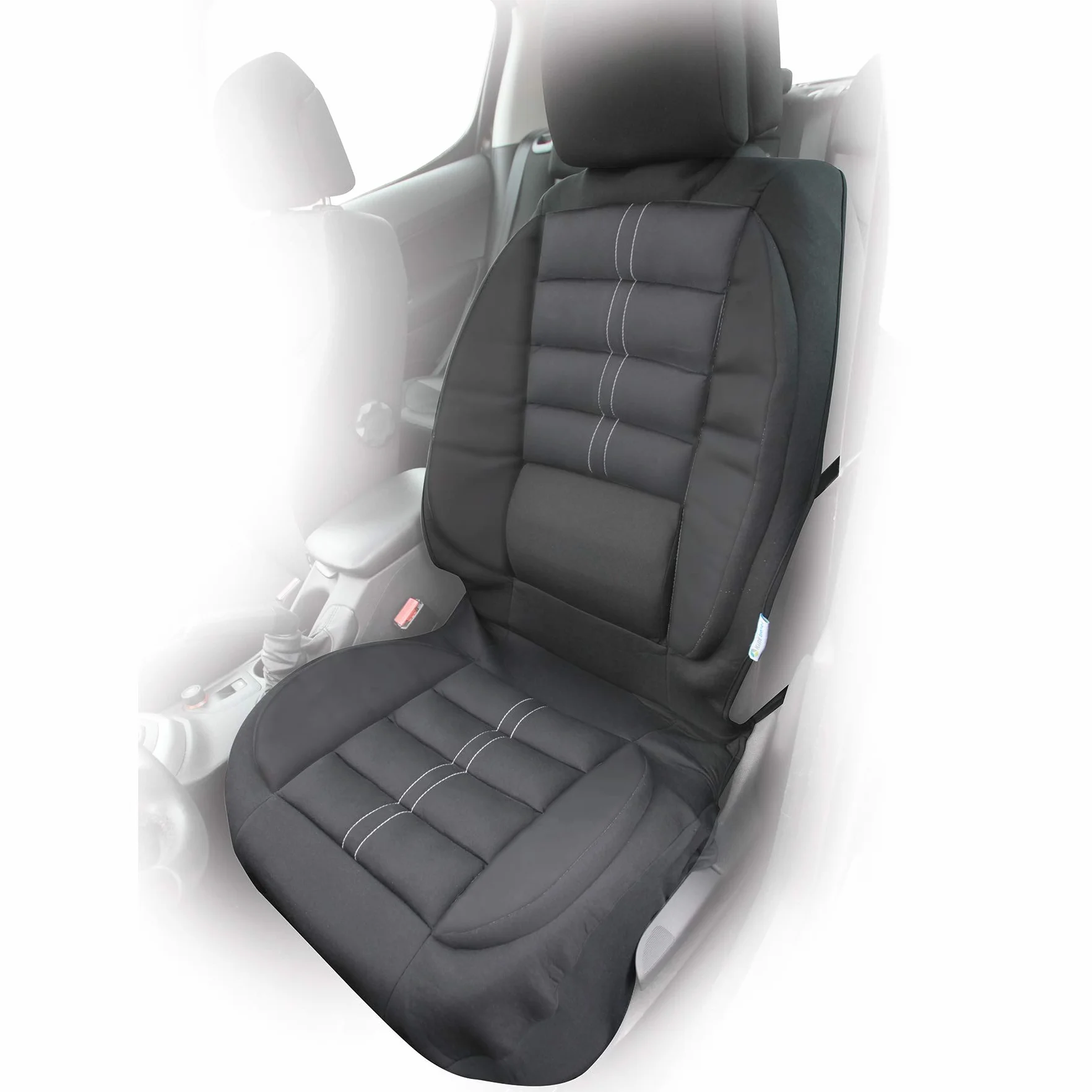 Kine Travel 169822 Voiture Couvre-Siège Ergonomique Confort Intégral - approuvé par un Kinésithérapeute, Noir
